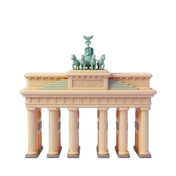 Brandenburg Gate Icon - Whimsical Historical Landmark