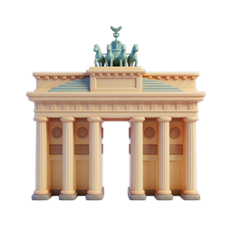 Brandenburg Gate Icon for Travel and History Themes