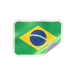 Brazil Flag Sticker Icon - Vibrant National Symbol
