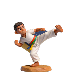 Brazilian Capoeira Martial Arts 3D Character Icon