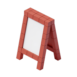 Brick A-Frame Sandwich Board Sign Icon