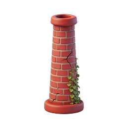 Weathered Brick Chimney Stack with Climbing Ivy Icon