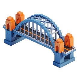 Modern Bridge Icon for Infrastructure Projects