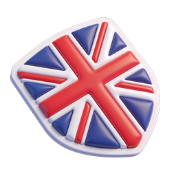 British Flag Union Jack 3D Icon - UK National Symbol