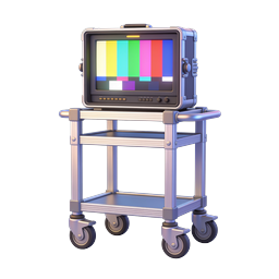 Chariot de moniteur de diffusion professionnel avec mire de couleur