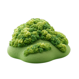 Fresh Broccoli Cluster 3D Icon - Healthy Food Illustration