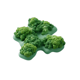 Broccoli Cluster 3D Icon - Fresh Vegetable Food Icon