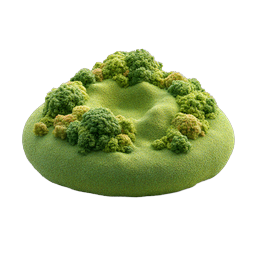 Realistic 3D Broccoli Dome Landscape Icon