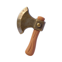 Icono de hacha de bronce - Arma medieval en 3D