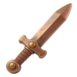 Bronze-Dolch Icon - 3D-realistische Waffe
