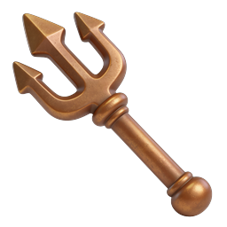 Bronze Trident 3D Icon - Mythology & Ocean Design