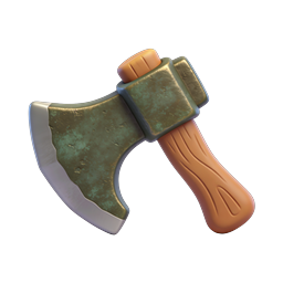 Bronze-Wikingeraxt-3D-Icon - Mittelalterliche Waffe