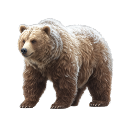 Realistic Brown Bear Icon - Detailed Wildlife Illustration