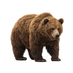 Realistic Brown Bear Wildlife Icon | Nature Animal Illustration