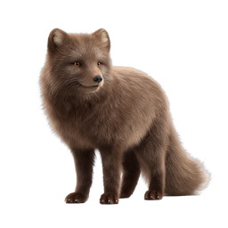 Realistic Brown Fox Icon - Detailed Wildlife Animal