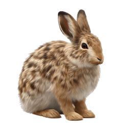 Realistic Brown Rabbit Animal Icon - Nature Wildlife