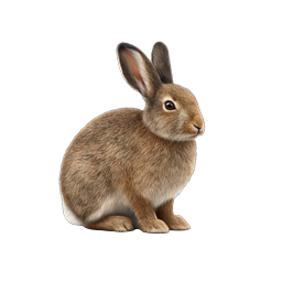 Realistic Brown Rabbit Illustration Icon