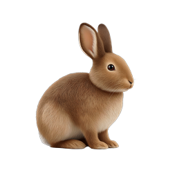 Realistisches braunes Kaninchen-Icon - Süße Osterhase-Illustration