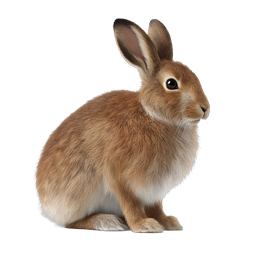 Realistic Brown Rabbit Icon | Wildlife Animal Illustration