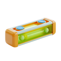 Bubble Level Tool Icon - 3D Construction Measurement Icon