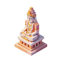 Buddha Meditation 3D Isometric Icon | Spiritual Wellness