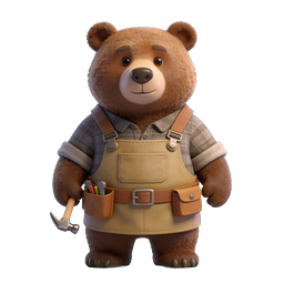 Charming Builder Bear Icon for DIY Projects