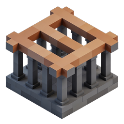 Building Framework Construction Icon | 3D Isometric