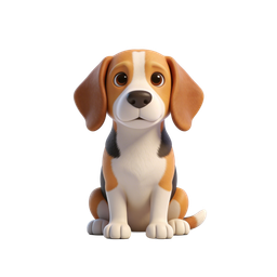 Friendly Beagle Dog Cartoon Icon for Pet Lovers