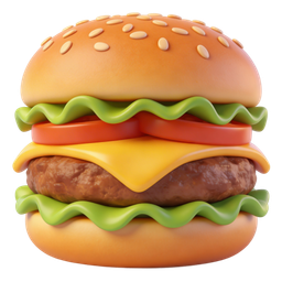 Delicious Burger Icon for Food Apps and Menus
