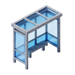 Modern Bus Stop Icon for Urban Transportation Needs