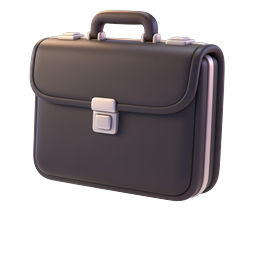 Professional Business Briefcase 3D Icon