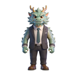 Icono personaje dragón de negocios - mascota profesional