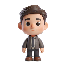 3D Businessman Character Icon - Professional Avatar
