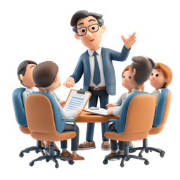 Dynamic Business Meeting Icon for Collaboration