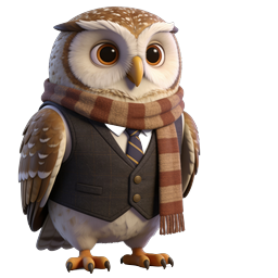 Charming Business Owl Icon for Education and Branding