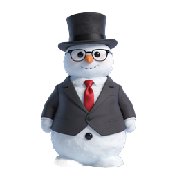 Icona 3D Pupazzo di neve business | Illustrazione personaggio festivo
