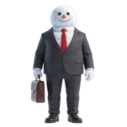 Business Snowman Icon | Professional Winter Character
