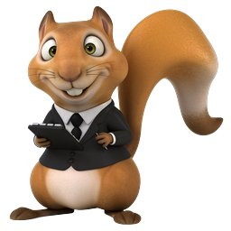 Cute Business Squirrel Icon for Creative Marketing