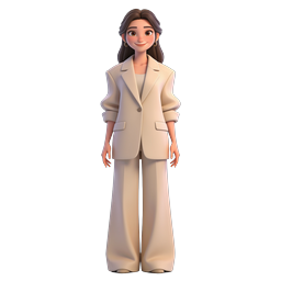 Professional Businesswoman 3D Character Avatar Icon