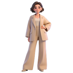 Professional Business Woman 3D Character Icon