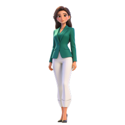 Professional 3D Business Woman Character Illustration