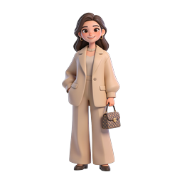 Professional Business Woman 3D Character Icon