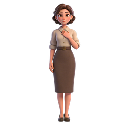 Stylized Business Woman Icon for Professional Use