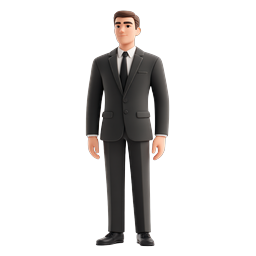 3D Businessman Character Icon | Professional Avatar