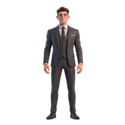 Professional 3D Businessman Character Icon