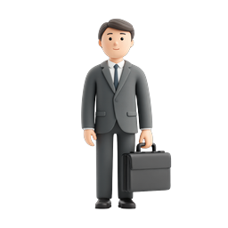 Businessman Clay Icon - Professioneller 3D-Charakter