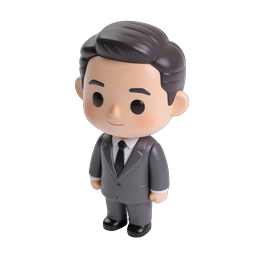 Businessman Figure 3D Icon | Professional Character
