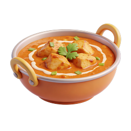 Butter Chicken Curry Bowl - 3D Food Icon