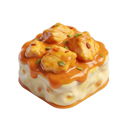 Butter Chicken Curry Icon | 3D Indian Food Illustration