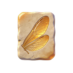 Golden Butterfly Wing in Amber Stone Icon